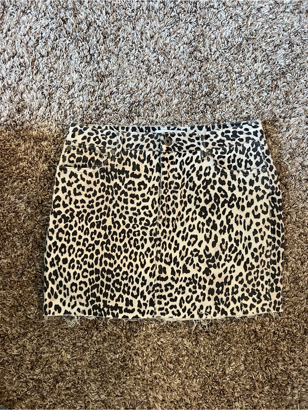 pistola Leopard Print Mini Skirt - Black and Cream